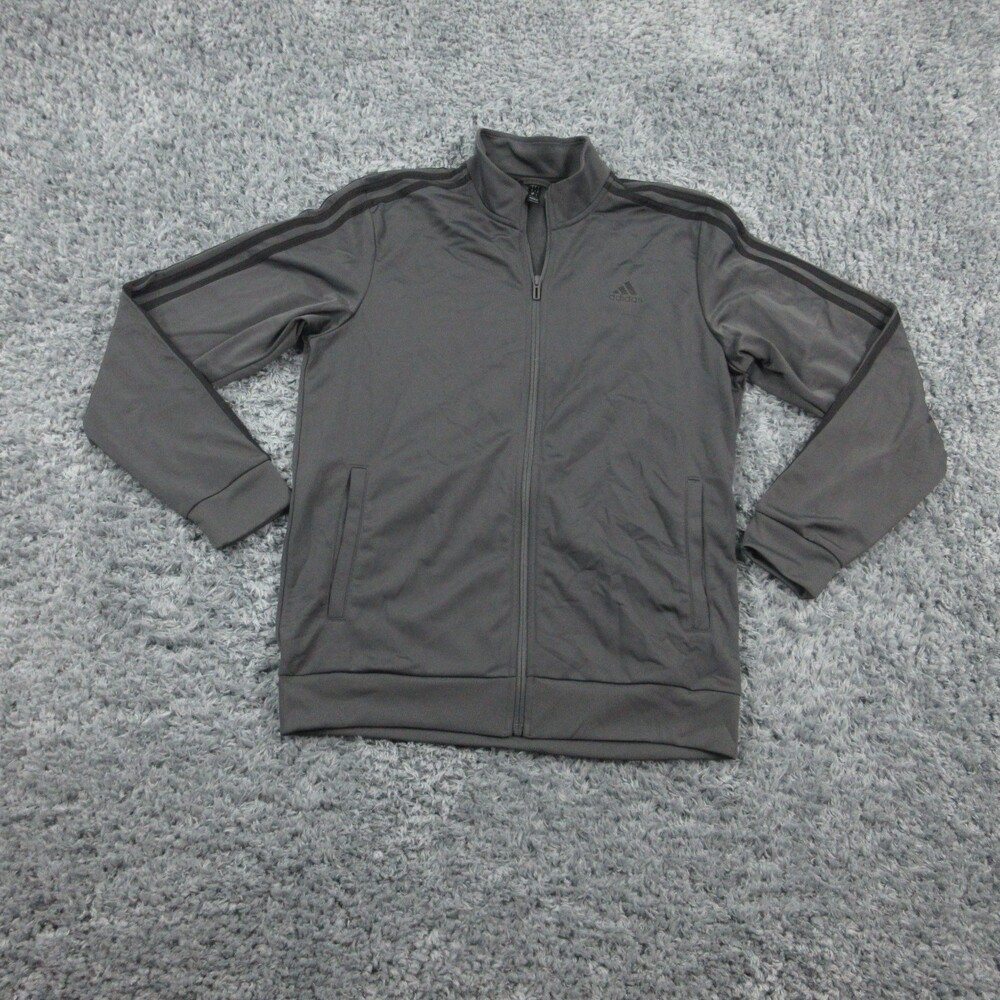 Adidas Jacket Mens Medium Full Zip Track Athletic Three Stripe Sportswear